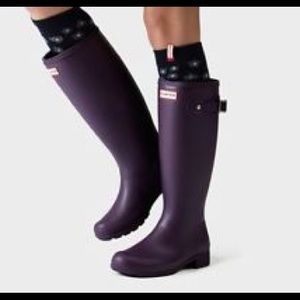 Hunter Flower Cuff Original Tall Welly Socks